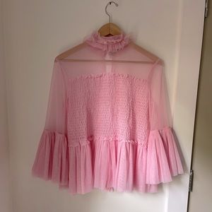 High Neck Flare Sleeve ASOS Top